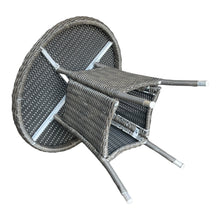 NIDDRIE - 5 Piece Outdoor Round Coffee Table and Stacking Armchair Set