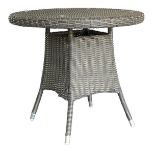 NIDDRIE - 5 Piece Outdoor Round Coffee Table and Stacking Armchair Set