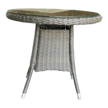 NIDDRIE - 5 Piece Outdoor Round Coffee Table and Stacking Armchair Set