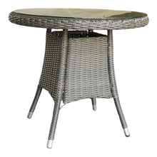 NIDDRIE - 5 Piece Outdoor Round Coffee Table and Stacking Armchair Set
