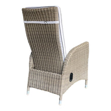 KEW - 5 Piece Outdoor Garden Recliner Chair Square Table Set