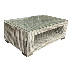 BEAUMARIS - Luxury Outdoor Wicker Rectangle Coffee Table (W115xD70xH43cm)
