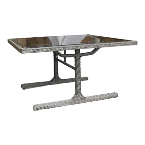 CARLTON - 6 Seater Outdoor Wicker Stylish Square Table Dining Set