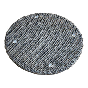 Outdoor Dining Table PE Wicker Large Round DIA140cm with Lazy Susan