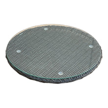 Outdoor Dining Table PE Wicker Large Round DIA140cm with Lazy Susan