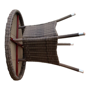 DONVALE - 5 Piece Balcony Patio Round Table and Stacking Chair Set