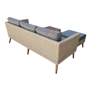 Bellbrae Set - 4 Seater Timber Wicker with Coffee Table Lounge Set
