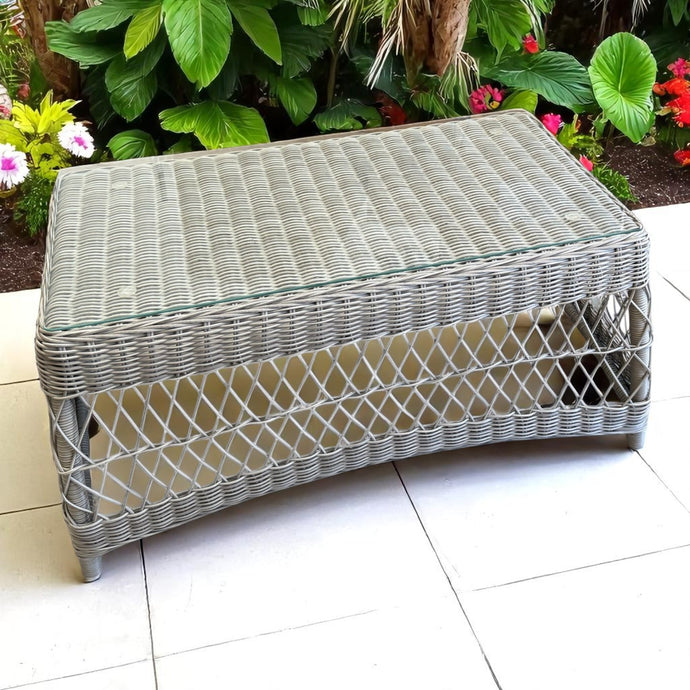 PRESTON - Outdoor Wicker Rectangle Coffee Table (W100xD55xH50cm)