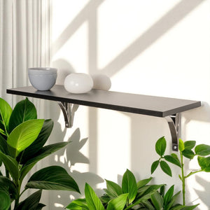 Set of 2 PRINCE BRUSHED 19.5cm Wall Mounted Shelf Brackets
