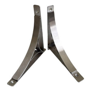 Set of 2 PRINCE BRUSHED 19.5cm Wall Mounted Shelf Brackets