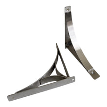 Set of 2 PRINCE BRUSHED 19.5cm Wall Mounted Shelf Brackets