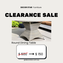 Outdoor Wicker Round Dining Table 120cm – Dark Brown, Aluminium Frame