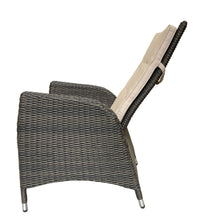 HAWTHORN - 5 Piece Outdoor Wicker Recliner Chair Dining Set