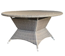 Outdoor Dining Table PE Wicker Large Round DIA140cm with Lazy Susan