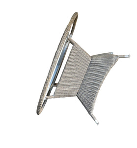 Outdoor Dining Table PE Wicker Large Round DIA140cm with Lazy Susan