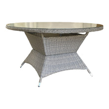 Outdoor Dining Table PE Wicker Large Round DIA140cm with Lazy Susan