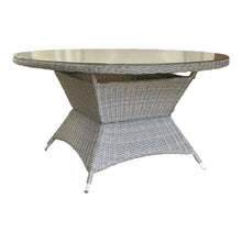Outdoor Dining Table PE Wicker Large Round DIA140cm with Lazy Susan