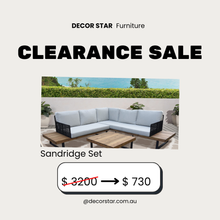 Sandridge Outdoor Lounge Set – Aluminium & Acacia Timber, 5-Seater with Table