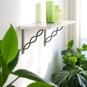 Set of 2 SCROLL 14.5cm Wall Mounted Shelf Brackets