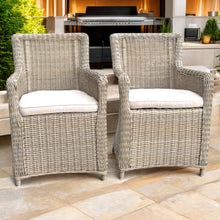 ASHBURTON – Set of 2 All-Weather Synthetic Wicker Patio Dining Chairs