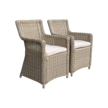 ASHBURTON – Set of 2 All-Weather Synthetic Wicker Patio Dining Chairs