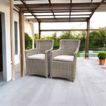 ASHBURTON – Set of 2 All-Weather Synthetic Wicker Patio Dining Chairs