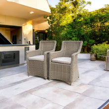 ASHBURTON – Set of 2 All-Weather Synthetic Wicker Patio Dining Chairs