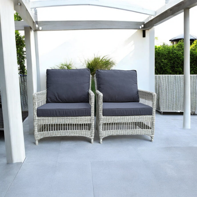 EAGLEMONT - Outdoor PE Wicker Single Seater Sofa (Set of 2)