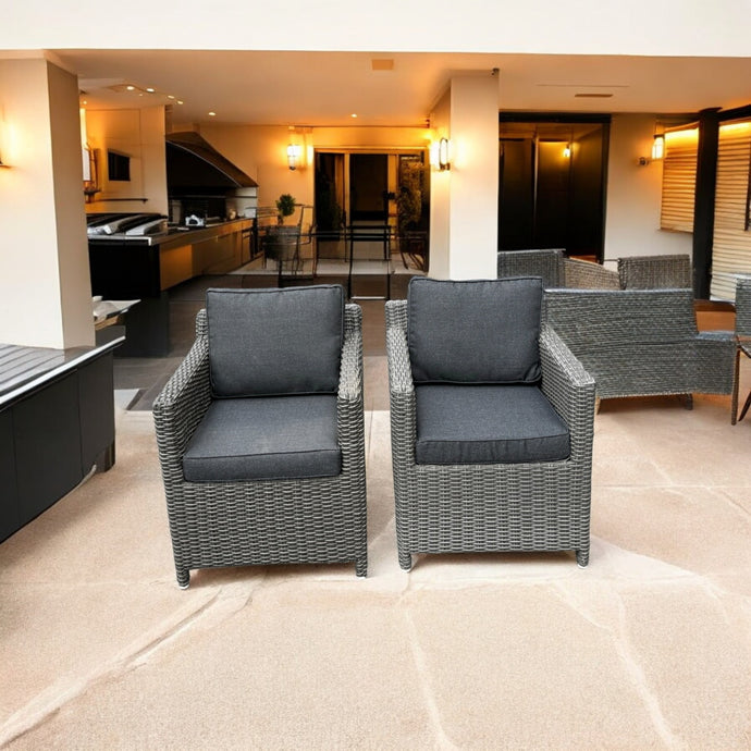ELWOOD - Outdoor Wicker Single Seater Sofa (Set of 2)