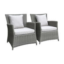 GLEN IRIS - Set of 2 Outdoor PE Wicker Balcony Chairs with Cushions
