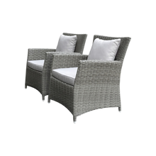 GLEN IRIS - Set of 2 Outdoor PE Wicker Balcony Chairs with Cushions