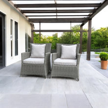 GLEN IRIS - Set of 2 Outdoor PE Wicker Balcony Chairs with Cushions