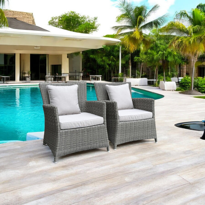 GLEN IRIS - Outdoor Wicker Single Seat Sofa (Set of 2)