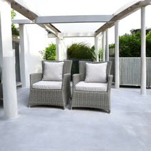 GLEN IRIS - Set of 2 Outdoor PE Wicker Balcony Chairs with Cushions