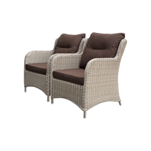 MONT ALBERT - Set of 2 Outdoor PE Wicker Armchairs with Cushions
