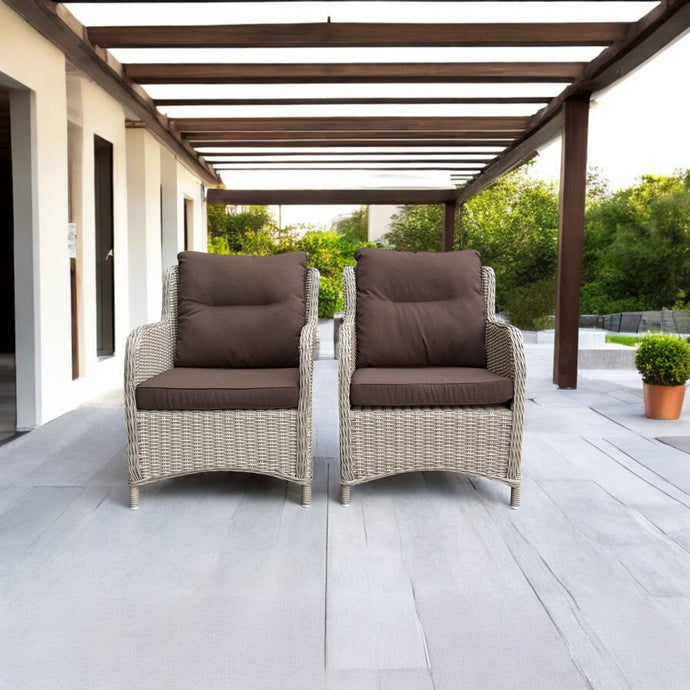MONT ALBERT - Outdoor Wicker Single Seater Sofa (Set of 2)