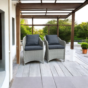 PRESTON - Outdoor Wicker Armchair (Set of 2)