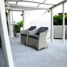 PRESTON - Set of 2 Outdoor PE Wicker Patio Chairs