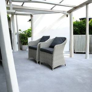 PRESTON - Set of 2 Outdoor PE Wicker Patio Chairs