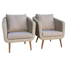 VERMONT - 4 Seater Outdoor Timber Wicker 2 Seater Lounge & Sofas Set