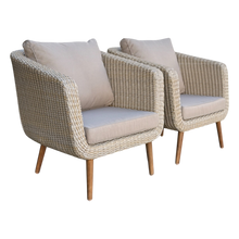 VERMONT - 4 Seater Outdoor Timber Wicker 2 Seater Lounge & Sofas Set