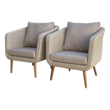 VERMONT - 4 Seater Outdoor Timber Wicker 2 Seater Lounge & Sofas Set