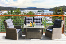 TOORAK - Quality 4 Seater Outdoor Wicker Coffee Lounge Set