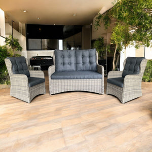 TOORAK - 4 Seater Outdoor Wicker Lounge & Sofa Set (No Table)