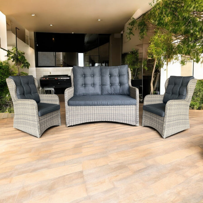 TOORAK - 4 Seater Outdoor Wicker Lounge & Sofa Set (No Table)
