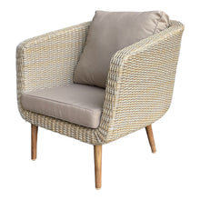 VERMONT - Outdoor Wicker Timber Single Sofa (Carton of 2)