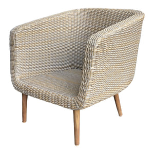 VERMONT - Outdoor Wicker Timber Single Sofa (Carton of 2)