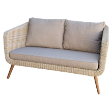 Vermont 4-Seater Outdoor Timber & Wicker Lounge Set – Weather-Resistant Comfort