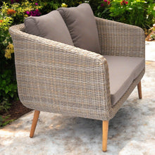 VERMONT - 4 Seater Outdoor Timber Wicker 2 Seater Lounge & Sofas Set