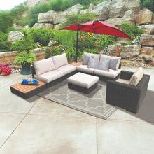 WINDSOR outdoor patio set with sectional sofa, chair and ottoman - DECOR STAR